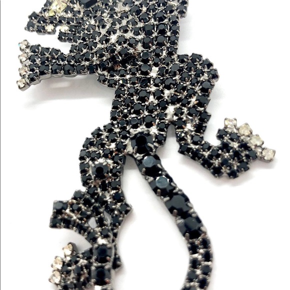 Vtg 90 Sexy Climbing Black Panther Brooch - Retro Betty